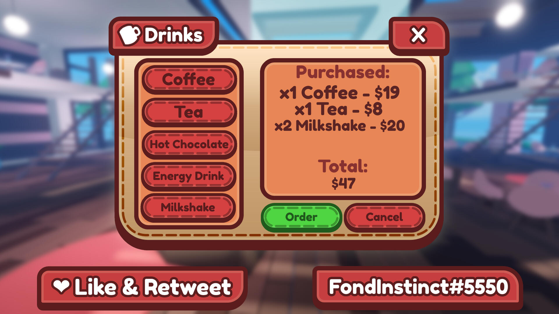 Cafe Drinks UI